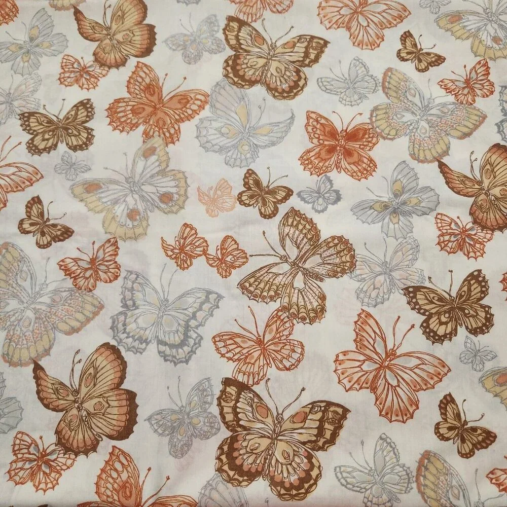 Vintage Burlington ‘Amari Butterfly’ Pattern Twin Flat Sheet